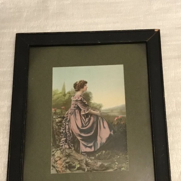 Antique 1901 framed print of a beautiful lady by McLaughlin Bros. - Picture 7 of 8